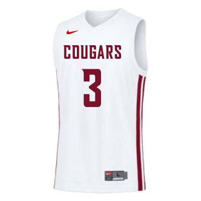 Men #3 Robert Franks Washington State Cougars College Basketball Jerseys Sale-White - Click Image to Close